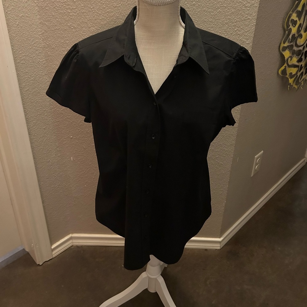 Black Button-Down Shirt